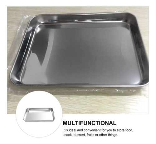Bandeja Rectangular De Acero Inoxidable De 1 Pieza, Práctica