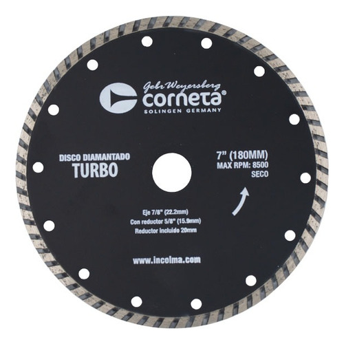 Disco Diamantado Turbo 7'' Pulgadas Corneta