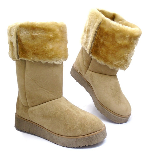 Imagen 3 de 6 de Pantubota Australiana Bota Mujer Corderito Nueva Art 678
