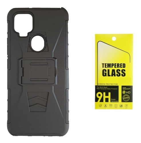 Mica + Funda Uso Rudo + Clip Para Zte Blade V2020