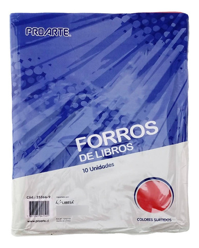 Forros Para Libros Proarte Colores 10 Unidades