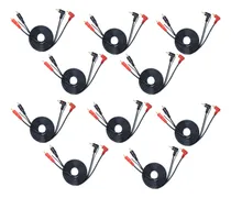 Comprar 10 Cabos Rca 1 Metro Cabo 1,5 Metros Preto Para Uso Geral Audio Som Vídeo Dvd Modulo Crossover Amplificador Tv Ponta L