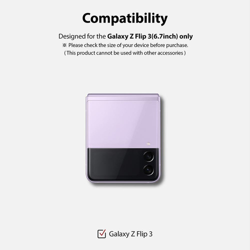 Vidrio Display Ringke Galaxy Z Flip 3 (contiene 3 Unidades)