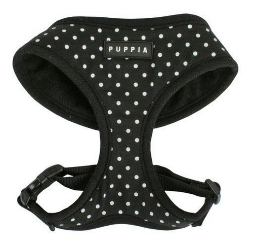 Puppia Dotty Arnes A Forrado Negro Con Puntos Blancos