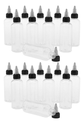 20 Pcs 100ml Botella Plástica Vacía Apretón Con Aplicador ,