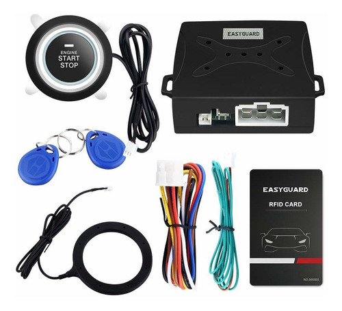 Ec004 Smart Rfid Car Alarm System Push Engine Start Button