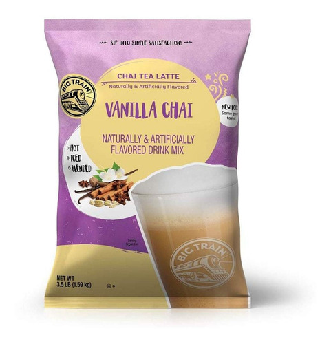 Vanilla Chai Tea Latte Big Train Polvo 3.5 Libras 