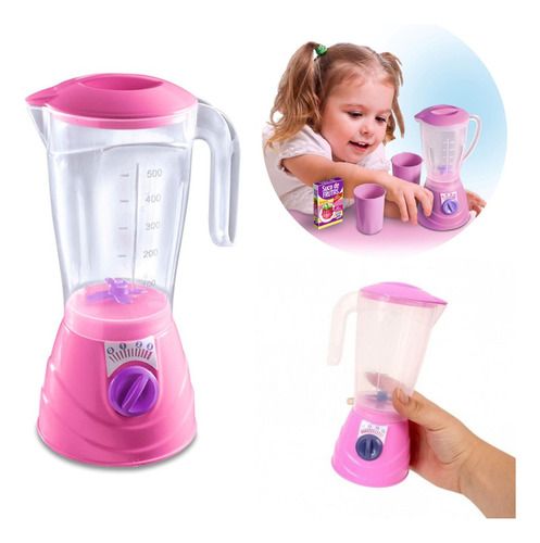 Batidora de juguetes de cocina para niños Chef Kids, color rosa