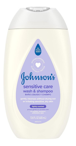 Wash & Shampoo Sensitive Care Johnson's Para Bebes 400ml