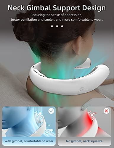 Ventilador De Cuello Portátil Recargable 9600 Mah 180