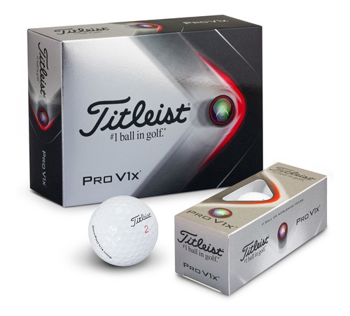 Bolas De Golf Titleist Pro V1x, Blancas, 1/2 Docena 2023