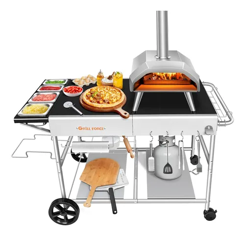 Pizza Perfecta: Mesa De Horno Con Estacion De Cobertura
