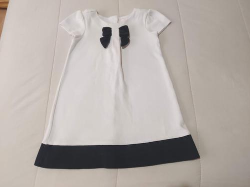 *janie & Jack* Vestido Blanco Y Negro Talla 2 Amplio