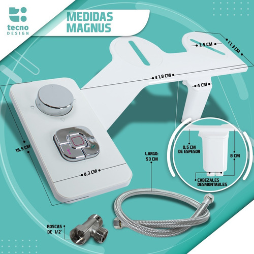 Imagen 8 de 10 de Bidet Matic Ducha Para Inodoro Eco Bidet Plus Universal Mano