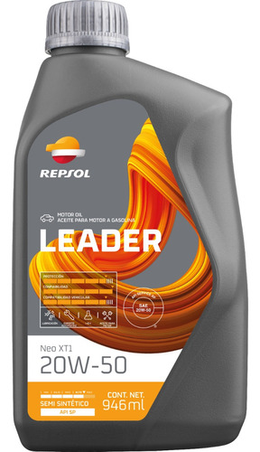 Aceite Repsol Leader Neo Xt1 20w50 Sp Semi-syn 946ml 12 Pzas