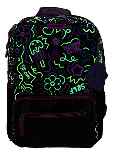 Mochila Escolar Grande Chenson Happy Girl Nion Hg70496-3