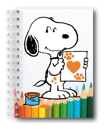 Cuaderno De Snoopy + Separador A Tono - Be Happy
