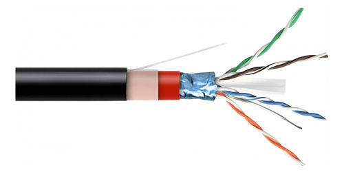 Furukawa Negro F/utp Cable Cat6 Int-ext 23awg Unifilar Por M