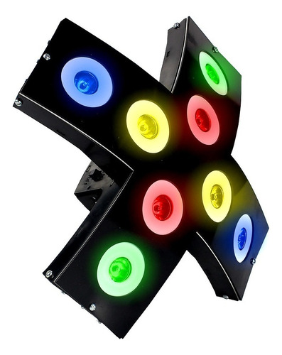 Jogo De Luz Xtreme Deltrônica 8 Canhão Par Led Festa Balada 110v/220v