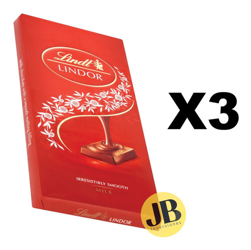 Chocolates Lindt Lindor X3 Tabletas 100g Suizos Importados