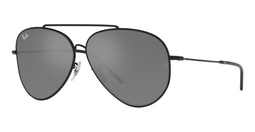 Lentes De Sol Aviator Reverse Black Espejados M Ray-ban