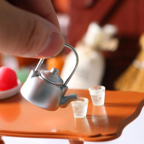 0 1:12 Casa De Muñecas Miniatura Olla De Agua De Cocina