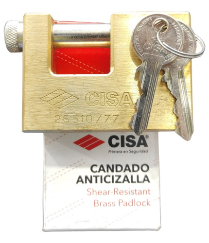 Candado Anticizalla Cisa De 77mm Original 2 Llaves