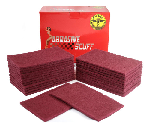 Rectangle Scuff Pads - 6 X9  Size - 25 Maroon Only (25 ...