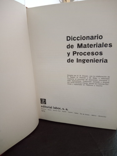 Diccionario De Materiales Y Procesos De Ingeniería D198