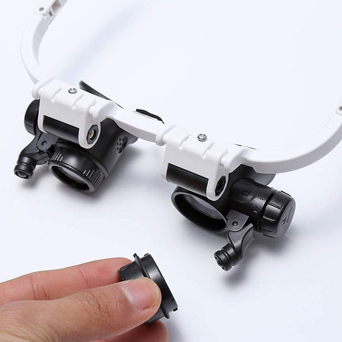 Lupa Ajustable 8x Con Luz Led Para Reparación De Relojes