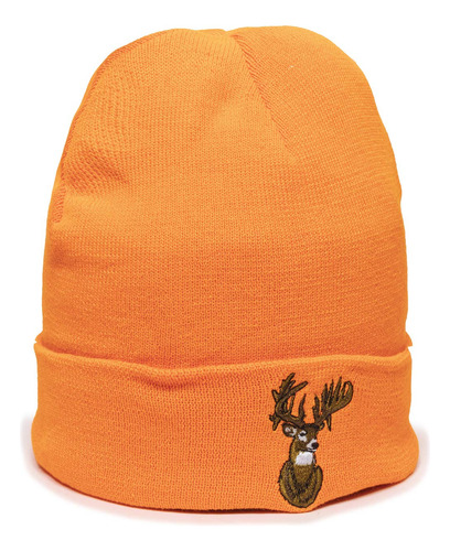 Gorra De Reloj Tejida Para Exteriores Con Ciervo En Naranja