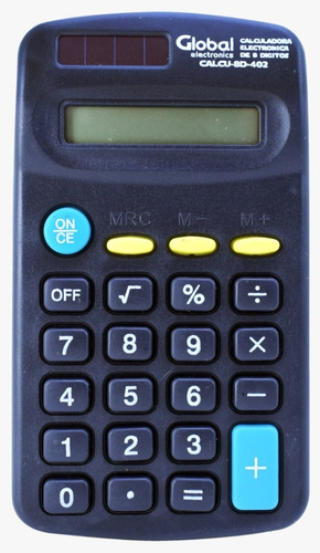 Calculadora De Bolsillo De 8 Dígitos Plastica Negra