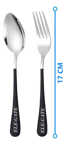 Cubiertos Set 2 Piezas Portátil Estuche Acero Inoxidable