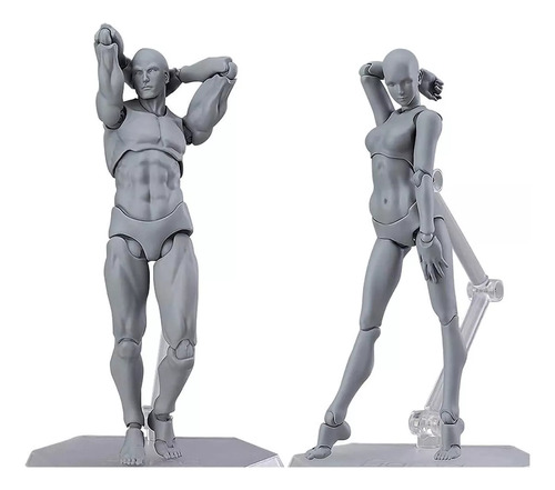 2 Muñecos Maniquí Para Mujer Y Hombre Con Diseño De Figma