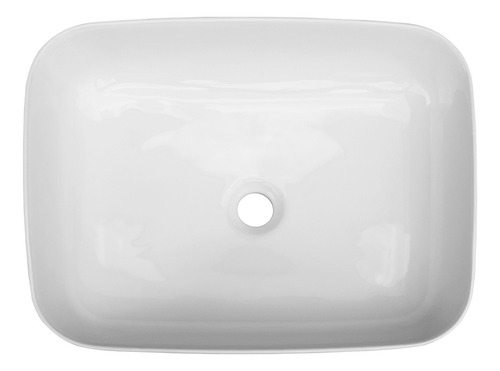 Lux Sany 1073 Lavabo Cerámico Blanco Rectangular Sobreponer