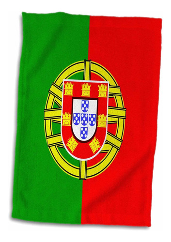 Toalla De 3d Rose Modern Portugal Flag, 15  X 22 , Mul...