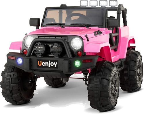 Carro Electrico Jeep Wrangler Rosado Uenjoy Ride  Control Re