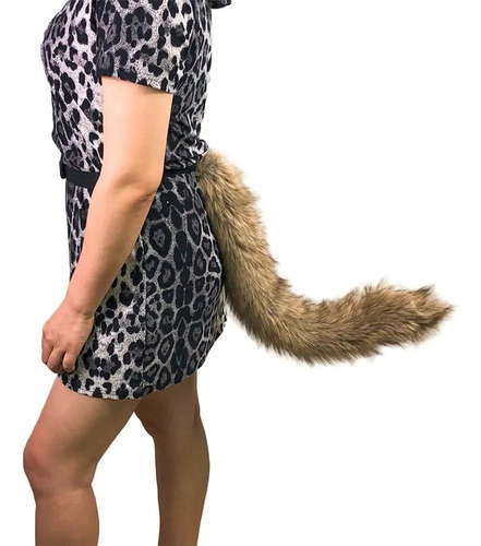 Diadema De Tela Con Forma De Cola De Zorro Y Orejas De Gato