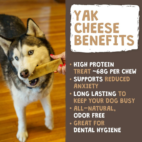 Mighty Paw, 4 Masticables De Queso De Yak, Tamaño Mediano