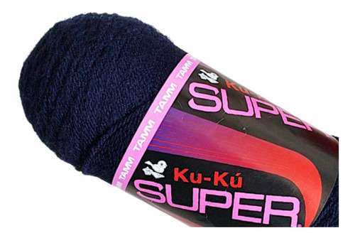 Estambre Ku-ku Super Tubo De 200 Gramos Color Azul Marino