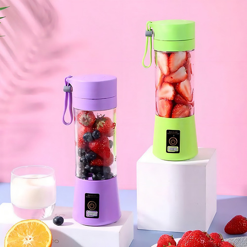 Mini Liquidificador Portátil Mixer Shake Suco Juice Vitamina Cor Roxo