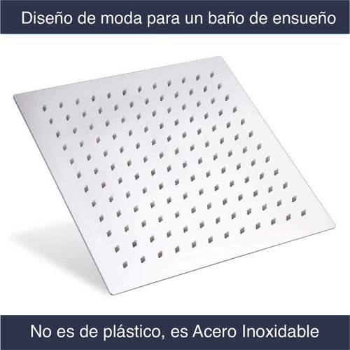 Ducha Regadera 40 X 40 Cm Omega Grifos® Acero Inox. Cromo