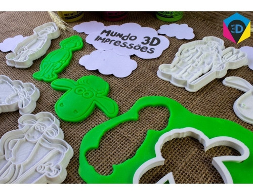 Imagem 4 de 7 de Cortador De Biscoito Shaun O Carneiro 5 Peças