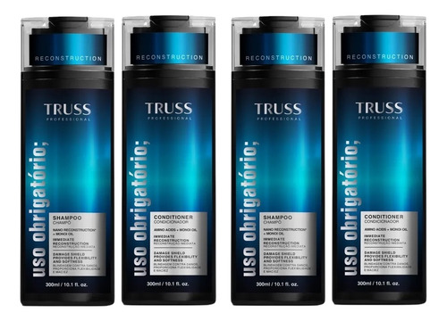 Kit Uso Obrigatório 2 Shampoo + 2 Condicionador Truss
