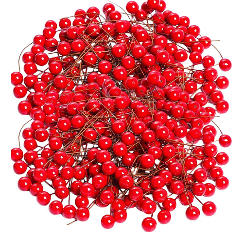 800 Piezas De Cerezas Artificiales, Decoraciones Para Árbole