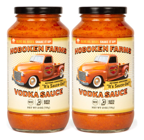 Hoboken Farms Salsa De Vodka  Certificado Keto, Sin Azcar Aa