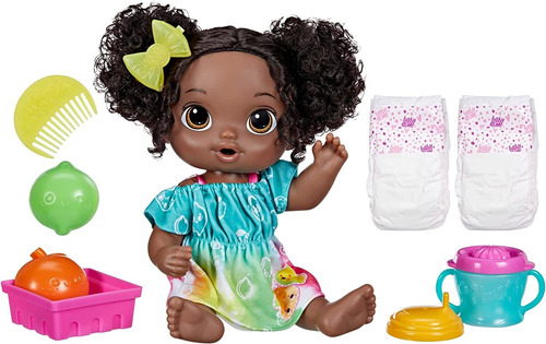 Boneca Baby Alive Bebê F7358 Hora Do Suco Limão Com Cabelos