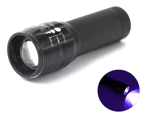 Linterna Led Uv 3w Luz Ultravioleta 395nm Carcasa Met