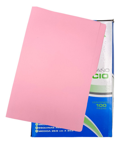 100 Folder Tamaño Oficio Colores Pastel