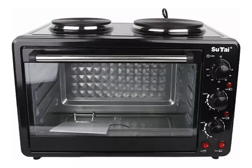 Horno Electrico de Mesa Con Anafe 2 Discos 38 Litros Punktal — OfertaYa